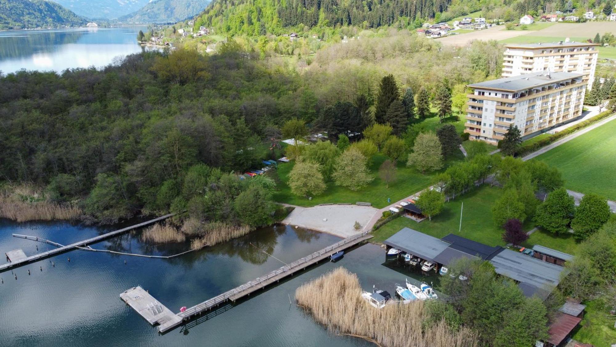 Ct-Gold Penthouse Bodensdorf Amatera Privater Seezugang Hallenbad, Skiarena Gerlitzen Exteriör bild